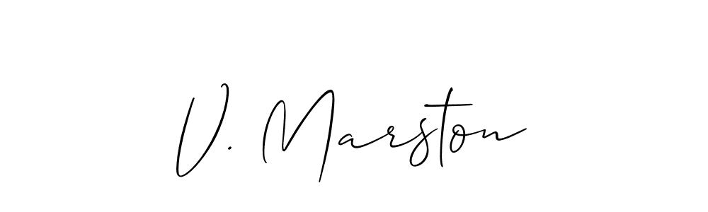 This is the best signature style for the V. Marston name. Also you like these signature font (Allison_Script). Mix name signature. V. Marston signature style 2 images and pictures png