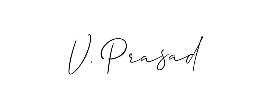 V. Prasad stylish signature style. Best Handwritten Sign (Allison_Script) for my name. Handwritten Signature Collection Ideas for my name V. Prasad. V. Prasad signature style 2 images and pictures png