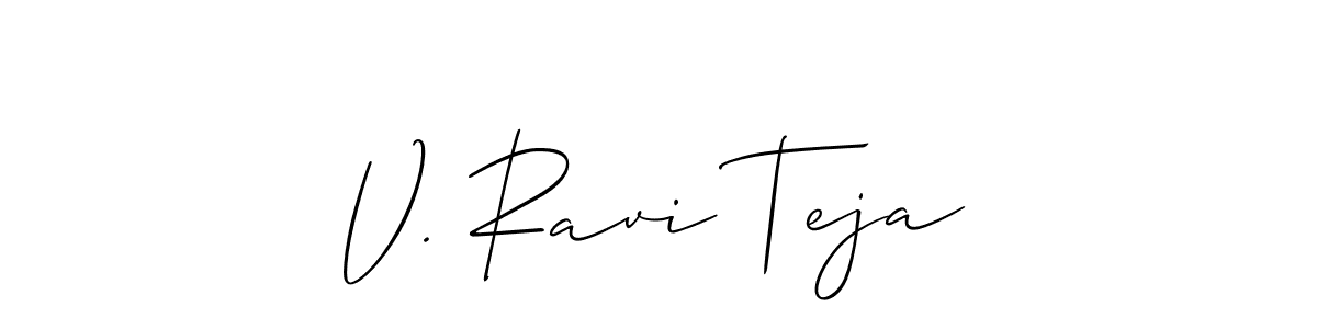 How to Draw V. Ravi Teja signature style? Allison_Script is a latest design signature styles for name V. Ravi Teja. V. Ravi Teja signature style 2 images and pictures png