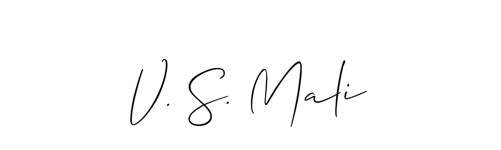 Make a short V. S. Mali signature style. Manage your documents anywhere anytime using Allison_Script. Create and add eSignatures, submit forms, share and send files easily. V. S. Mali signature style 2 images and pictures png