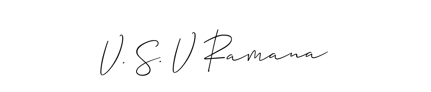 Also we have V. S. V Ramana name is the best signature style. Create professional handwritten signature collection using Allison_Script autograph style. V. S. V Ramana signature style 2 images and pictures png