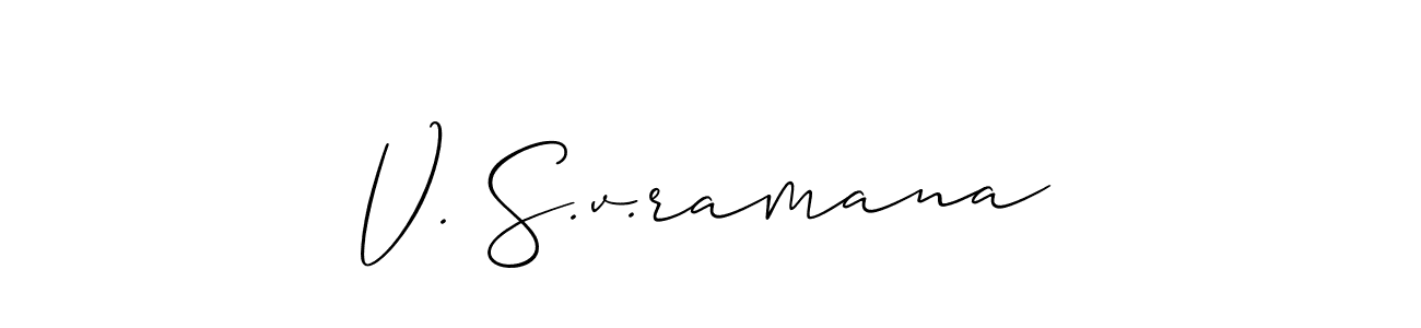 Make a short V. S.v.ramana signature style. Manage your documents anywhere anytime using Allison_Script. Create and add eSignatures, submit forms, share and send files easily. V. S.v.ramana signature style 2 images and pictures png