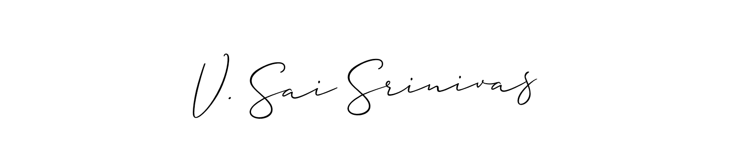 V. Sai Srinivas stylish signature style. Best Handwritten Sign (Allison_Script) for my name. Handwritten Signature Collection Ideas for my name V. Sai Srinivas. V. Sai Srinivas signature style 2 images and pictures png