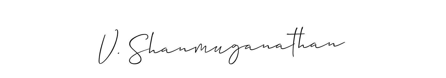 Best and Professional Signature Style for V. Shanmuganathan. Allison_Script Best Signature Style Collection. V. Shanmuganathan signature style 2 images and pictures png