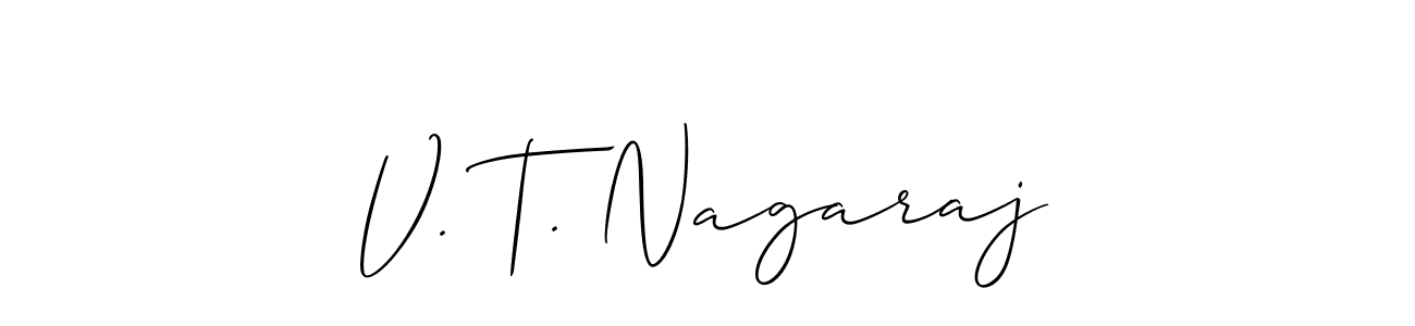 Also we have V. T. Nagaraj name is the best signature style. Create professional handwritten signature collection using Allison_Script autograph style. V. T. Nagaraj signature style 2 images and pictures png