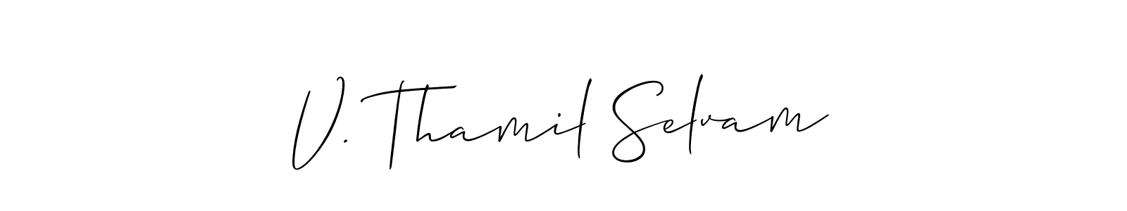 Check out images of Autograph of V. Thamil Selvam name. Actor V. Thamil Selvam Signature Style. Allison_Script is a professional sign style online. V. Thamil Selvam signature style 2 images and pictures png