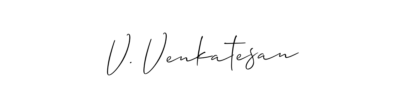It looks lik you need a new signature style for name V. Venkatesan. Design unique handwritten (Allison_Script) signature with our free signature maker in just a few clicks. V. Venkatesan signature style 2 images and pictures png