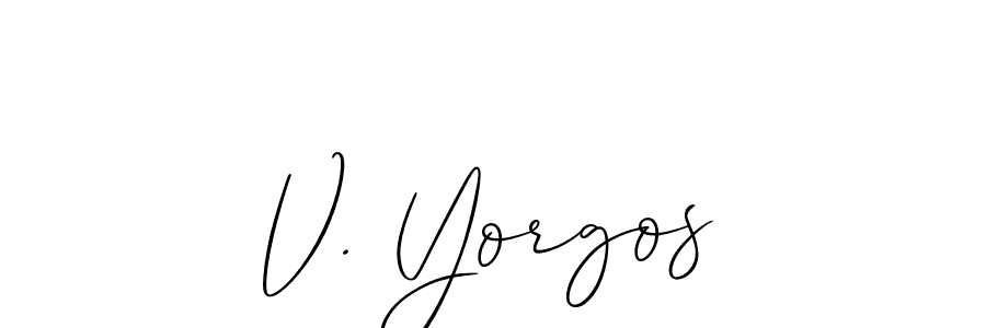 V. Yorgos stylish signature style. Best Handwritten Sign (Allison_Script) for my name. Handwritten Signature Collection Ideas for my name V. Yorgos. V. Yorgos signature style 2 images and pictures png