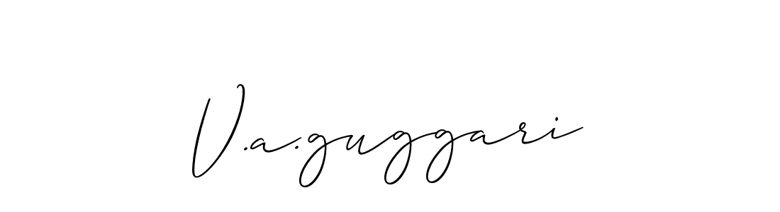 You can use this online signature creator to create a handwritten signature for the name V.a.guggari. This is the best online autograph maker. V.a.guggari signature style 2 images and pictures png