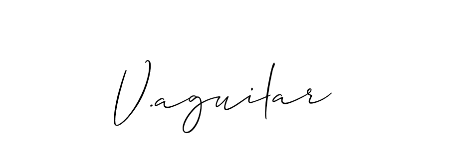 Also You can easily find your signature by using the search form. We will create V.aguilar name handwritten signature images for you free of cost using Allison_Script sign style. V.aguilar signature style 2 images and pictures png