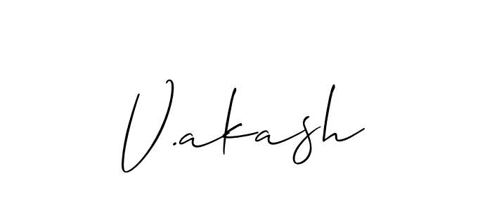 Check out images of Autograph of V.akash name. Actor V.akash Signature Style. Allison_Script is a professional sign style online. V.akash signature style 2 images and pictures png