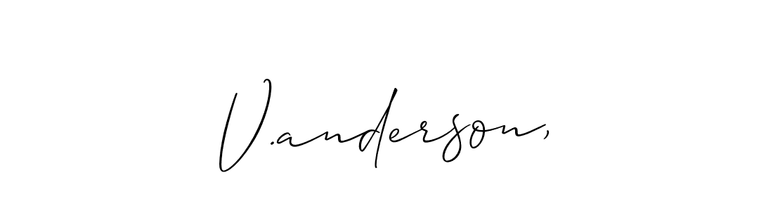 Make a beautiful signature design for name V.anderson,. Use this online signature maker to create a handwritten signature for free. V.anderson, signature style 2 images and pictures png