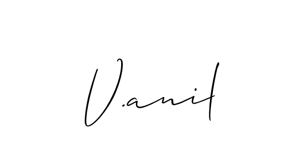 Make a beautiful signature design for name V.anil. Use this online signature maker to create a handwritten signature for free. V.anil signature style 2 images and pictures png