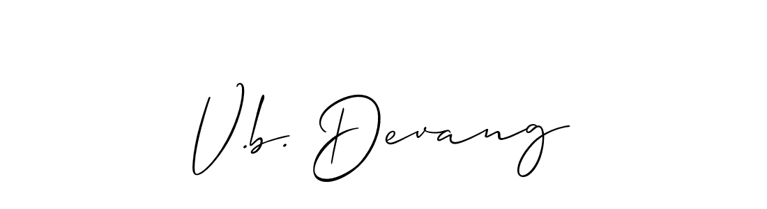 You should practise on your own different ways (Allison_Script) to write your name (V.b. Devang) in signature. don't let someone else do it for you. V.b. Devang signature style 2 images and pictures png