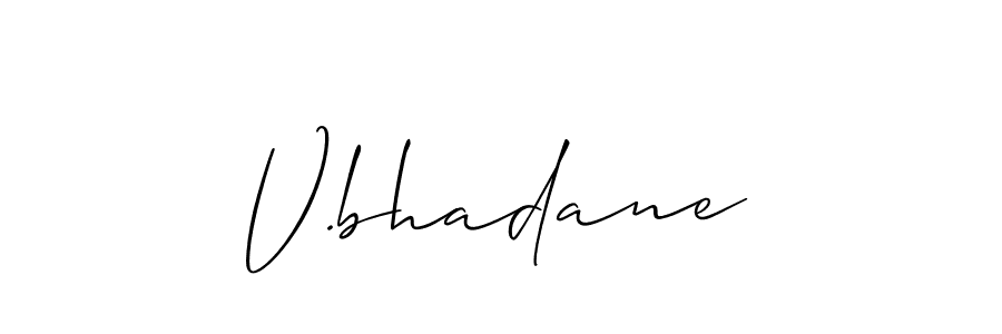 V.bhadane stylish signature style. Best Handwritten Sign (Allison_Script) for my name. Handwritten Signature Collection Ideas for my name V.bhadane. V.bhadane signature style 2 images and pictures png