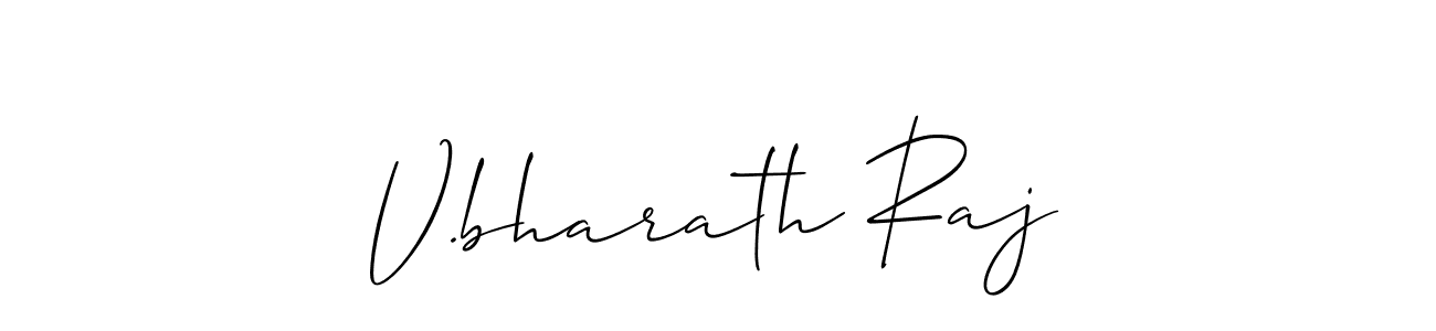 This is the best signature style for the V.bharath Raj name. Also you like these signature font (Allison_Script). Mix name signature. V.bharath Raj signature style 2 images and pictures png