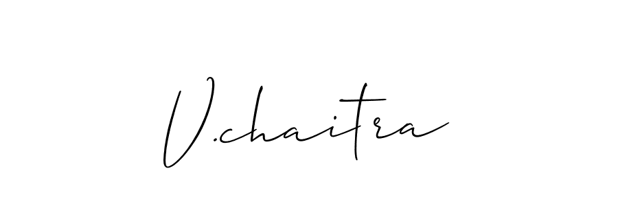 V.chaitra stylish signature style. Best Handwritten Sign (Allison_Script) for my name. Handwritten Signature Collection Ideas for my name V.chaitra. V.chaitra signature style 2 images and pictures png