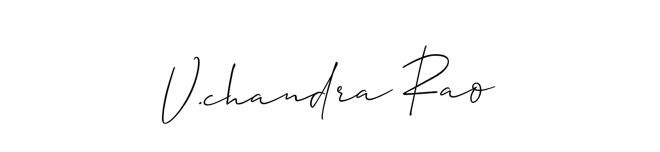 Use a signature maker to create a handwritten signature online. With this signature software, you can design (Allison_Script) your own signature for name V.chandra Rao. V.chandra Rao signature style 2 images and pictures png