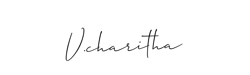 V.charitha stylish signature style. Best Handwritten Sign (Allison_Script) for my name. Handwritten Signature Collection Ideas for my name V.charitha. V.charitha signature style 2 images and pictures png