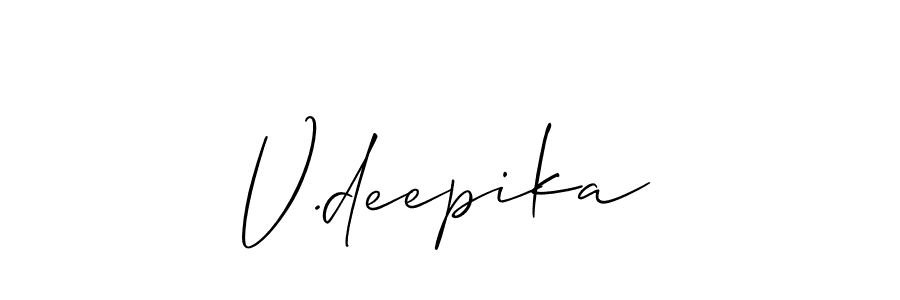 How to Draw V.deepika signature style? Allison_Script is a latest design signature styles for name V.deepika. V.deepika signature style 2 images and pictures png