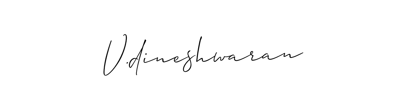 V.dineshwaran stylish signature style. Best Handwritten Sign (Allison_Script) for my name. Handwritten Signature Collection Ideas for my name V.dineshwaran. V.dineshwaran signature style 2 images and pictures png