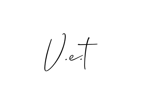 How to make V.e.t name signature. Use Allison_Script style for creating short signs online. This is the latest handwritten sign. V.e.t signature style 2 images and pictures png