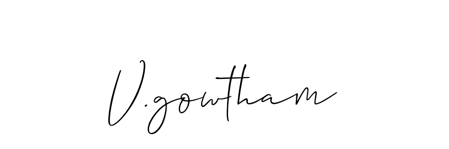 Once you've used our free online signature maker to create your best signature Allison_Script style, it's time to enjoy all of the benefits that V.gowtham name signing documents. V.gowtham signature style 2 images and pictures png