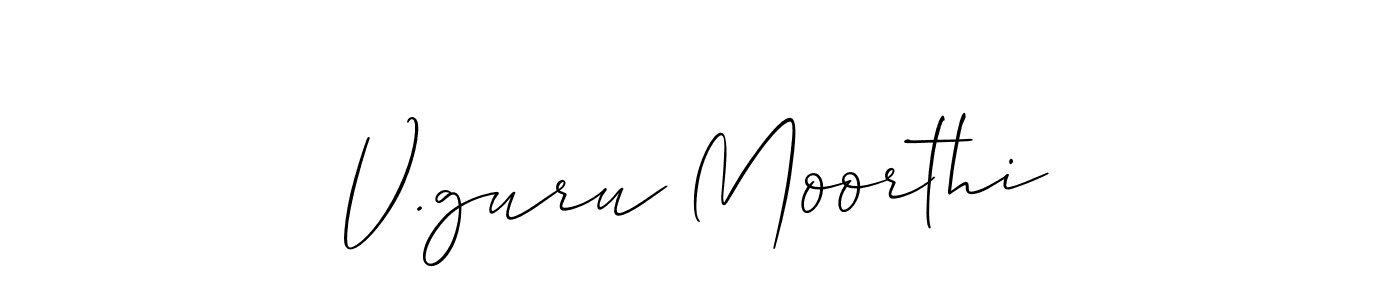 V.guru Moorthi stylish signature style. Best Handwritten Sign (Allison_Script) for my name. Handwritten Signature Collection Ideas for my name V.guru Moorthi. V.guru Moorthi signature style 2 images and pictures png