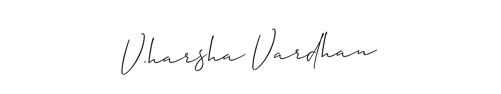 Design your own signature with our free online signature maker. With this signature software, you can create a handwritten (Allison_Script) signature for name V.harsha Vardhan. V.harsha Vardhan signature style 2 images and pictures png