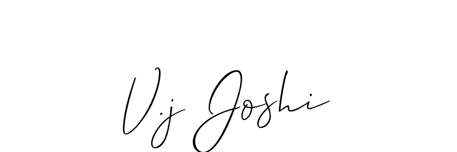 V.j Joshi stylish signature style. Best Handwritten Sign (Allison_Script) for my name. Handwritten Signature Collection Ideas for my name V.j Joshi. V.j Joshi signature style 2 images and pictures png