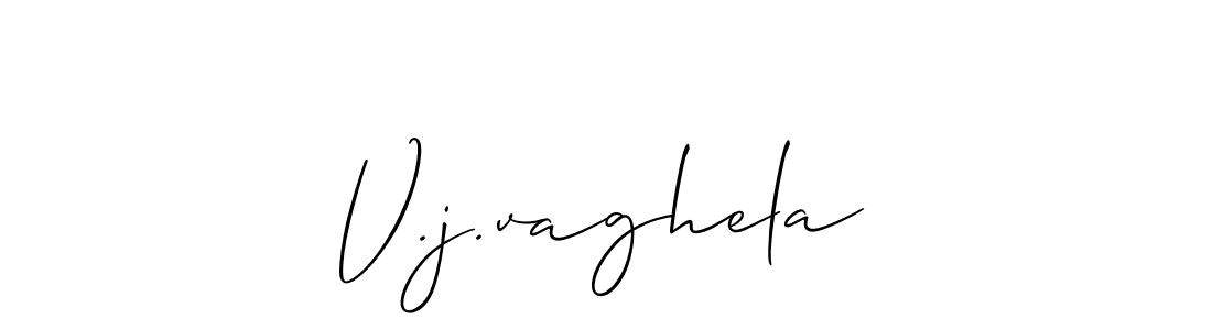 How to make V.j.vaghela name signature. Use Allison_Script style for creating short signs online. This is the latest handwritten sign. V.j.vaghela signature style 2 images and pictures png