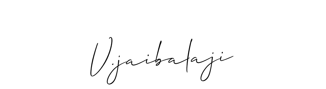 if you are searching for the best signature style for your name V.jaibalaji. so please give up your signature search. here we have designed multiple signature styles  using Allison_Script. V.jaibalaji signature style 2 images and pictures png