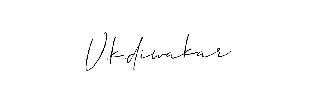 Make a beautiful signature design for name V.k.diwakar. Use this online signature maker to create a handwritten signature for free. V.k.diwakar signature style 2 images and pictures png