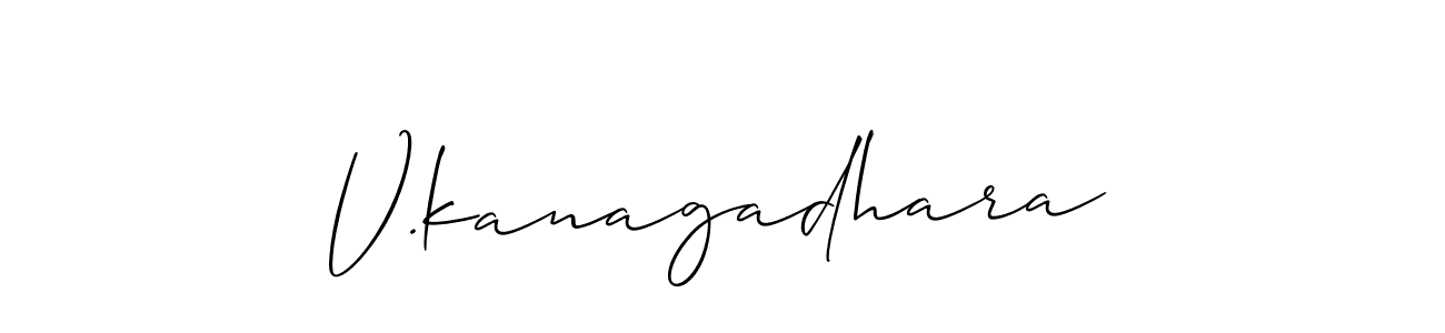 if you are searching for the best signature style for your name V.kanagadhara. so please give up your signature search. here we have designed multiple signature styles  using Allison_Script. V.kanagadhara signature style 2 images and pictures png