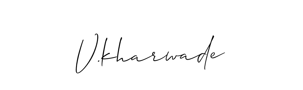 Create a beautiful signature design for name V.kharwade. With this signature (Allison_Script) fonts, you can make a handwritten signature for free. V.kharwade signature style 2 images and pictures png