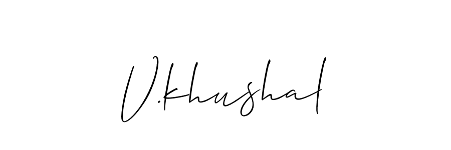 Make a beautiful signature design for name V.khushal. Use this online signature maker to create a handwritten signature for free. V.khushal signature style 2 images and pictures png