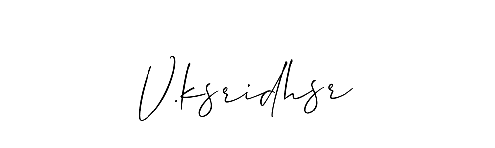 How to Draw V.ksridhsr signature style? Allison_Script is a latest design signature styles for name V.ksridhsr. V.ksridhsr signature style 2 images and pictures png