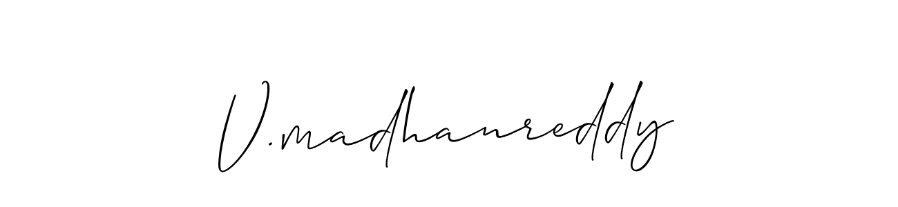 Also we have V.madhanreddy name is the best signature style. Create professional handwritten signature collection using Allison_Script autograph style. V.madhanreddy signature style 2 images and pictures png