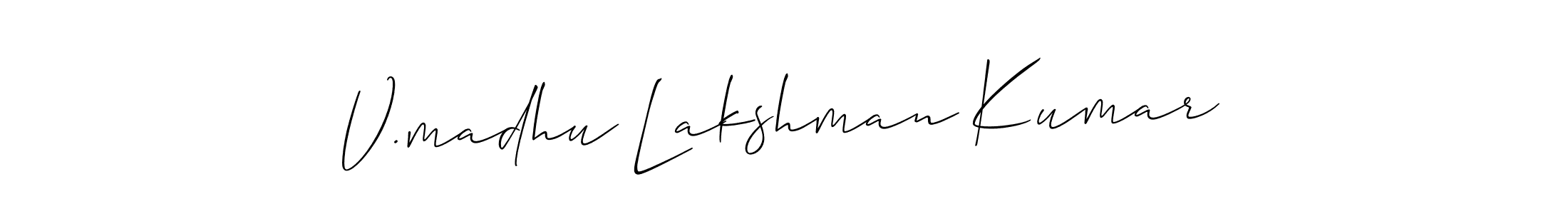 Here are the top 10 professional signature styles for the name V.madhu Lakshman Kumar. These are the best autograph styles you can use for your name. V.madhu Lakshman Kumar signature style 2 images and pictures png