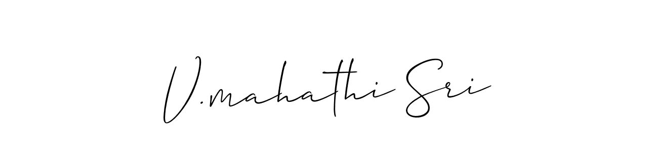 Once you've used our free online signature maker to create your best signature Allison_Script style, it's time to enjoy all of the benefits that V.mahathi Sri name signing documents. V.mahathi Sri signature style 2 images and pictures png