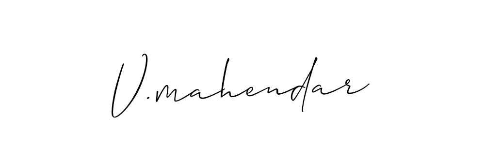 Also You can easily find your signature by using the search form. We will create V.mahendar name handwritten signature images for you free of cost using Allison_Script sign style. V.mahendar signature style 2 images and pictures png