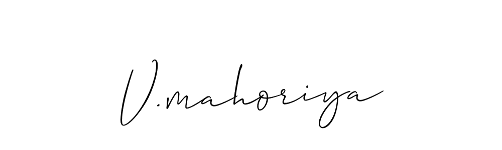 V.mahoriya stylish signature style. Best Handwritten Sign (Allison_Script) for my name. Handwritten Signature Collection Ideas for my name V.mahoriya. V.mahoriya signature style 2 images and pictures png