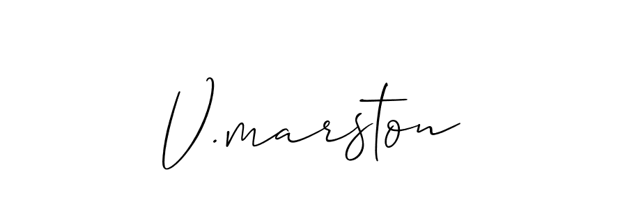 Similarly Allison_Script is the best handwritten signature design. Signature creator online .You can use it as an online autograph creator for name V.marston. V.marston signature style 2 images and pictures png