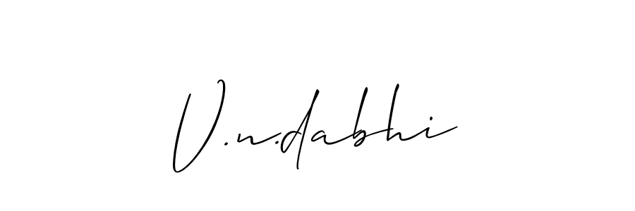 Similarly Allison_Script is the best handwritten signature design. Signature creator online .You can use it as an online autograph creator for name V.n.dabhi. V.n.dabhi signature style 2 images and pictures png