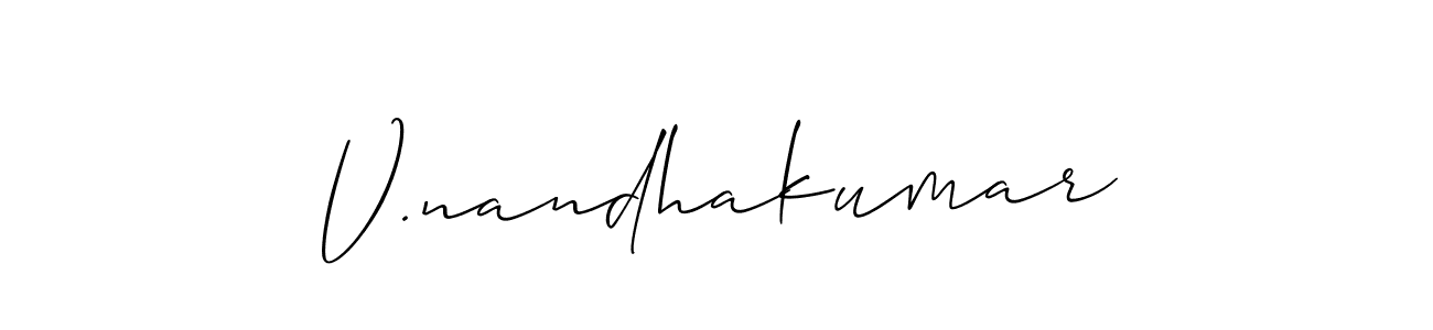 Once you've used our free online signature maker to create your best signature Allison_Script style, it's time to enjoy all of the benefits that V.nandhakumar name signing documents. V.nandhakumar signature style 2 images and pictures png
