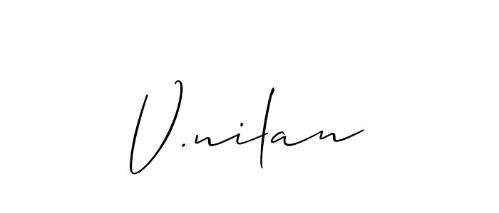 Best and Professional Signature Style for V.nilan. Allison_Script Best Signature Style Collection. V.nilan signature style 2 images and pictures png