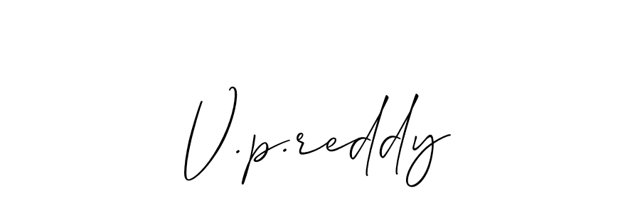 How to make V.p.reddy signature? Allison_Script is a professional autograph style. Create handwritten signature for V.p.reddy name. V.p.reddy signature style 2 images and pictures png