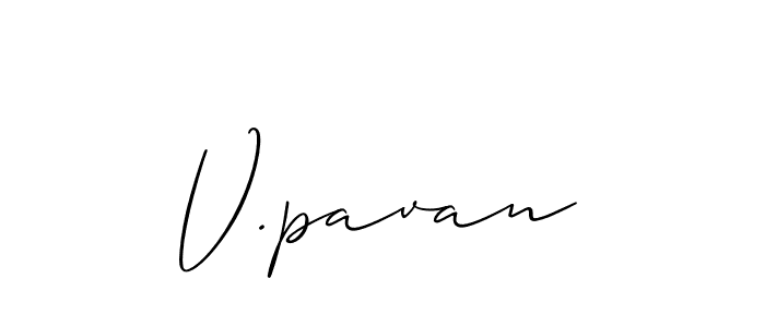 Design your own signature with our free online signature maker. With this signature software, you can create a handwritten (Allison_Script) signature for name V.pavan. V.pavan signature style 2 images and pictures png