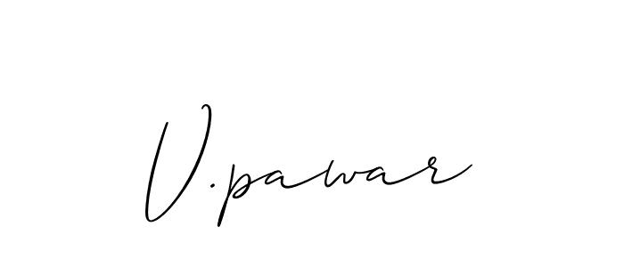 How to make V.pawar signature? Allison_Script is a professional autograph style. Create handwritten signature for V.pawar name. V.pawar signature style 2 images and pictures png