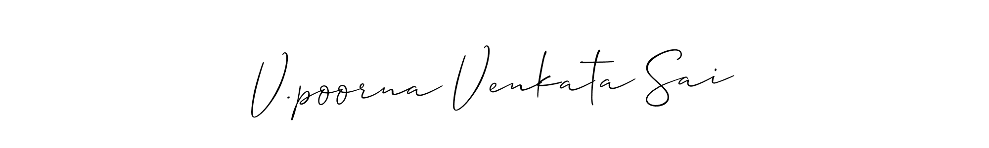 Make a beautiful signature design for name V.poorna Venkata Sai. Use this online signature maker to create a handwritten signature for free. V.poorna Venkata Sai signature style 2 images and pictures png